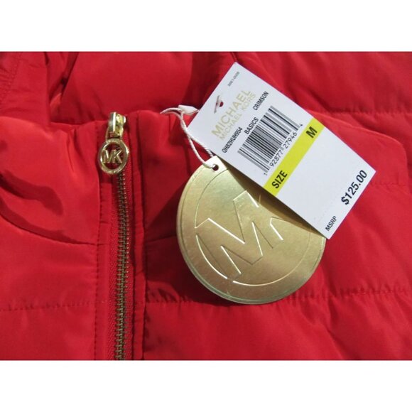 Michael Kors Womens Puffer Vest Jacket Crimson Red Size Medium NWT - Picture 3 of 5